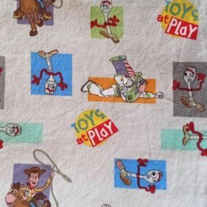 FABRIC #267 - Cotton - Grey Patchwork Toy Story Print 1 yd x 45